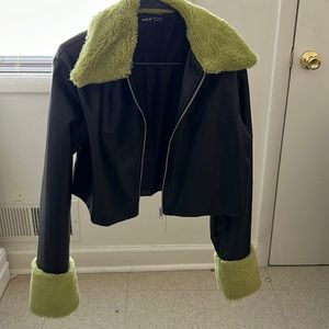 Green and black jacket